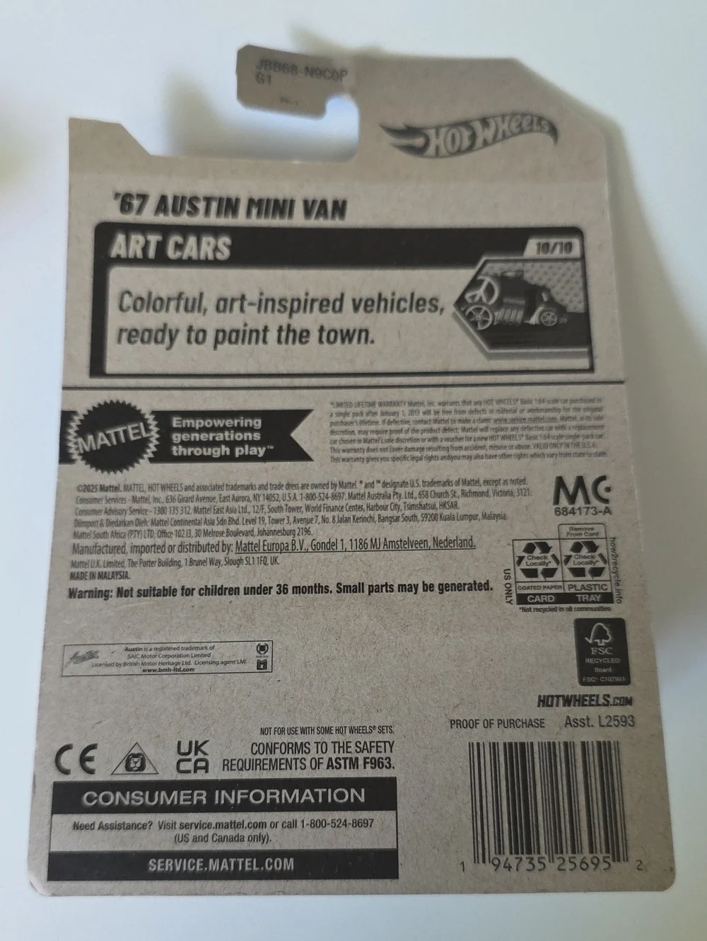 Hot Wheels Art Cars - Datsun, Driftsta, Dodge Dart, Manga, Delorean, Mini Van